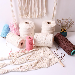 2026 nuevo Cordón de macramé KJ 3mm 109 yardas <span class=keywords><strong>cuerda</strong></span> de algodón Natural 100% de alta calidad 33 <span class=keywords><strong>colores</strong></span> <span class=keywords><strong>cuerda</strong></span> trenzada para manualidades DIY - Product Image 3