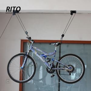 Système de poulie aérienne de 125 lbs de capacité pour levage au plafond <span class=keywords><strong>garage</strong></span> toiture kayak palans pour canoë vélo échelle stockage - Product Image 3