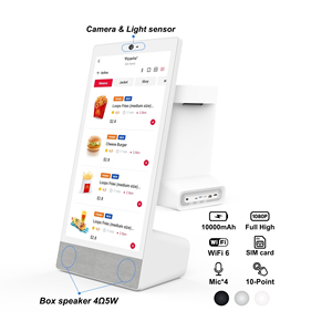 Pantalla Digital de Menú Android 14 de 15.6 Pulgadas, Señalización de Escritorio con Batería, Pantalla Táctil de Mostrador, 4+64 GB para Restaurantes WL1589T - Product Image 1