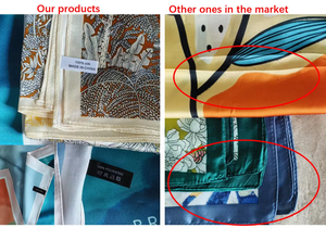 Customizable Vintage Square Silk <strong>Scarf</strong> Digital Printing on One Side or Double Sides Wedding <strong>Scarf</strong> Customization Available - Product Image 6