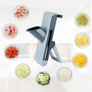 Lächeln Mutter 4 in 1 Vertikale Gemüse Zwiebel Kartoffel schneider Chopper Mandoline Slicer für die Küche mit verstellbaren Klingen