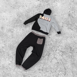 Personnalisé 100% Laine Tricoté Automne Blanc Poids Lourd Baggy Survêtement Décontracté Jogging Costume À Capuche et Pantalon De Survêtement Ensembles Hommes Survêtements - Product Image 5