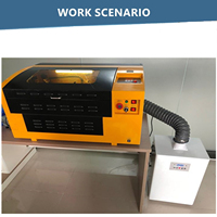 Purificateur d'air hepa industriel portable extracteur de fumée laser 350W avec filtre à charbon actif pour collecter la poussière et les odeurs