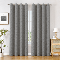 Cortina Opaca Aislante Térmica de Nuevo Diseño, Acolchada, Multicapa, Resistente, Ahorradora de Energía y Reductora de Ruido para Dormitorio