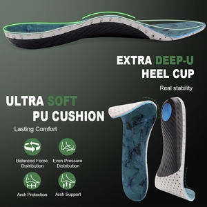Anti Slip Plantaire Fasciitis Orthopedische Inzetstukken Hoge Boog Ondersteuning Inlegzolen Orthopedische Inlegzolen Voor Boog Pijn - Product Image 2