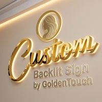 Lettres 3D personnalisées en acier inoxydable finition miroir, enseignes rétroéclairées pour hôtel de luxe, boutique, spa, enseigne élégante et professionnelle