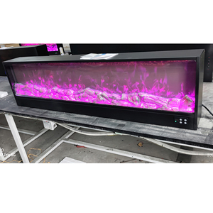 Perapian Dinding Listrik Desain Modern untuk Interior, Baja, Kontrol Jarak Jauh, Lampu LED, Efek Api, Dekorasi Ruang Tamu - Product Image 4