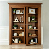 Porte-étagères intérieure invisible en bois massif, style Murphy, pour chambre secrète