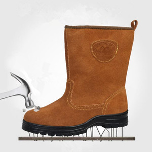 Outdoor Welding Safety Insurance Cotton <strong>Boots</strong> Men's Thick <strong>Winter</strong> Protective <strong>Work</strong> Labor Shoes - Product Image 1