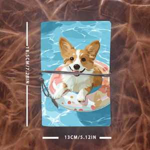 Cahier A6 fait main, belle couverture, parfait pour les ingénieurs, idéal pour les croquis techniques et la résolution de problèmes avec Corgi Dog O - Product Image 4