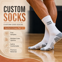 Chaussettes de sport respirantes en coton tricoté avec logo personnalisé, chaussettes de sport anti-transpiration pour hommes, chaussettes de basketball tube.