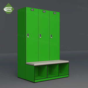<span class=keywords><strong>Casier</strong></span> de rangement HPL personnalisable Cartmay avec compartiments, vestiaire de gym, spa, vestiaire de fitness avec bancs, serrure électronique - Product Image 4