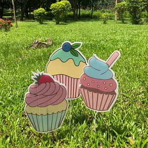 Letrero de Feliz Cumpleaños con Base para Jardín, Material PP, Corte Personalizado, Grosor de 2-10 mm, Venta al Por Mayor - Product Image 2