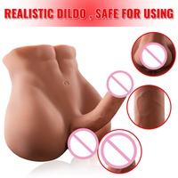 Jouet sexuel réaliste en forme de torse masculin pour femmes, pénis réaliste lesté de 11,4 lb avec rotation à 360° °   Quille pliable, expédition discrète
