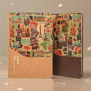 Libreta de Direcciones Creativa y Ecológica en Stock, de PU con Corcho Impreso y Posos de Café, Recuerdo de Viaje, Regalo Empresarial, A5, Sin Encuadernación - Product Image 1