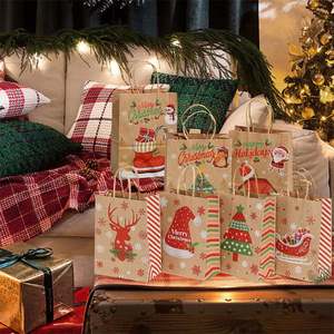 Sac fourre-tout de Noël, Fêtes, Sapin de Noël, Style Nouvel An, Sacs en papier personnalisés, Imprimez votre propre logo - Product Image 5