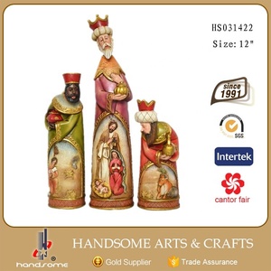 11 pouces Résine Décoration De Noël Nativité <span class=keywords><strong>Trois</strong></span> Rois Figurine - Product Image 4