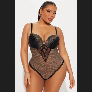<span class=keywords><strong>Combinaison</strong></span> sexy Lism personnalisée, lingerie, <span class=keywords><strong>combinaison</strong></span> avec des empiècements transparents sans couture, ensemble de sous-vêtements en maille tissée serrée - Product Image 4