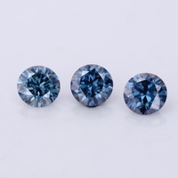 Pierres de Moissanite Viresa 1.0CT-5CT 6.5mm-11mm, créées en laboratoire, plaquées bleu royal, à effet chromatique, taille brillant rond, pour la fabrication de bijoux