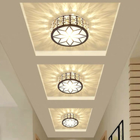 Lampu Kristal LED Modern Minimalis untuk Ruang Makan & Kamar Tidur, Lampu Plafon LED Mewah untuk Interior Rumah, Lampu Lorong & Koridor