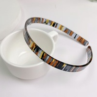 Accessoire de tête en acétate, style simple, bandeau pour fille, série couleur écaille de tortue, petite fille fraîche