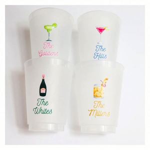 Vasos Personalizados de 16oz para Cócteles, Vasos de Plástico Esmerilados Personalizados para Estadios, Ecológicos, Reutilizables, Decoración para Fiestas de Verano - Product Image 1