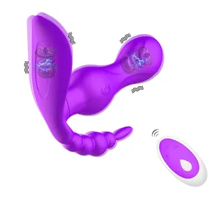 Uzaktan kumanda giyilebilir Dildos vibratör g-spot klitoris stimülatörü orgazm Anal vajina masaj aleti makine yetişkin seks oyuncakları kadınlar için