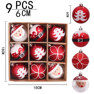 Boule de Noël en PVC de haute qualité pour l'exportation, petite suspension de 6 cm en forme de cercle, décoration d'arbre pour la maison, anti-explosion - Product Image 5