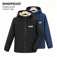 Vestes à capuche en polyester à col montant Mandarin, doublure en maille, pour hommes d'affaires