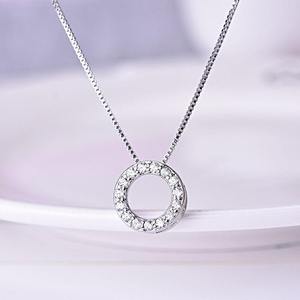 Collana con ciondolo rotondo dal design geometrico semplice, collana da indossare tutti i giorni. - Product Image 6