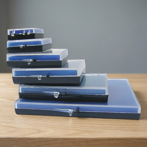 Boîte de présentation professionnelle S212C en verre pour diamants en vrac, étui de rangement métallique haut de gamme pour pierres précieuses avec insert en mousse réversible - Product Image 3