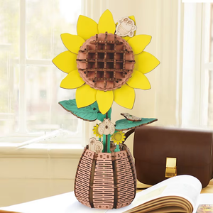 Hoa Bằng Gỗ Xây Dựng Khối Hoa Bằng Gỗ Lắp Ráp Mô Hình <span class=keywords><strong>3D</strong></span> <span class=keywords><strong>3D</strong></span> Mô Hình Câu Đố DIY Handmade Quà Tặng Câu Đố Đồ Chơi Trang Trí Tùy Chỉnh - Product Image 4