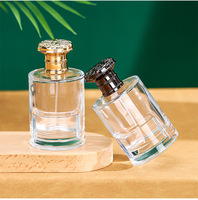 Flacon de parfum vide transparent en verre cylindrique de 100 ml avec col serti et pulvérisateur, 15 flacons à sertir