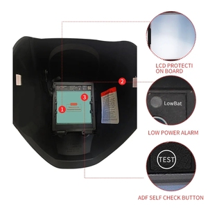 Máscara de Soldadura con Visión Amplia Eara 4, Sensor de Arco DIN5-DIN13, Oscurecimiento Automático Solar, TIG MIG MMA, Color Real, Casco de Soldador - Product Image 3