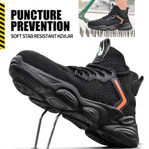 Dropshipping high quality safety shoes anti-slip steel toe working shoes for welding work shoes for men