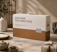 Boîte d'emballage de riz personnalisée avec impression pour les occasions de mariage et de cadeaux du Nouvel An, faible MOQ, fournisseur en gros