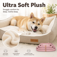 Fournitures pour animaux de compagnie, canapé-lit pour chien en daim solide orthopédique confortable et luxueux de haute qualité