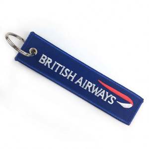 <b>Personalized</b> Airplane Aviation Tags Key Chain Fabric Custom Woven <b>Keychain</b> - Product Image 1