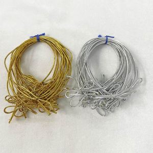 Cordón Elástico Dorado y Plateado de 1.8 mm, Cinta Elástica para Cajas de Regalo, Cordón Elástico para Manualidades, Embalaje de Regalos - Product Image 1