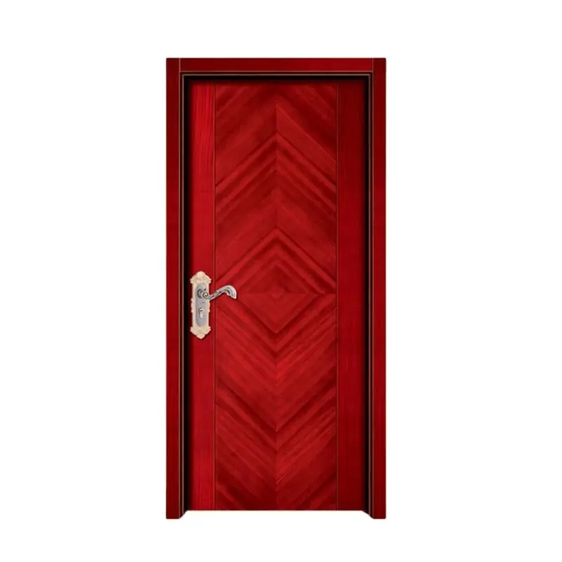 Массив дерева красная дверь парфюм концентрат с деревянными дверными поворотными петлями и предварительно повесенные наружные двойные двери