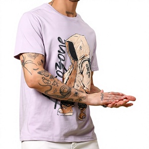 T-shirt à imprimé graphique pour homme, col rond, manches courtes, streetwear personnalisé, fabricant en gros - Product Image 2