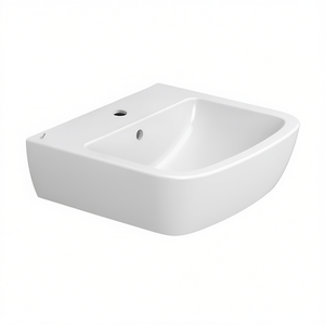 Lavabo Gemma 2 de un solo orificio, 60 cm, montado en la pared para baño - Product Image 3