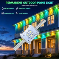 Lumières de Noël LED permanentes intelligentes RGBW 48V, étanches IP68, pour l'extérieur de la maison