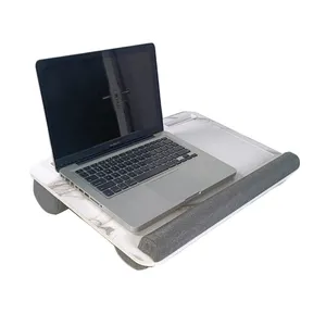 Kunden spezifisches Logo Laptop-Tisch für Bett 100% Original Bambus tragbarer Laptopst änder Bambus-Laptop-Tisch mit Telefon halter