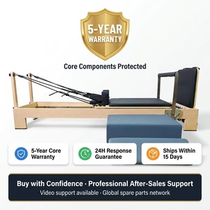 Reformer de <span class=keywords><strong>Pilates</strong></span> Maple, <span class=keywords><strong>Cama</strong></span> de <span class=keywords><strong>Pilates</strong></span> de Madera Resistente para Entrenamiento de Yoga en Casa o Estudio - Product Image 1