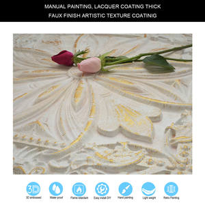 モダンなエンボス加工されたTin壁タイルホテル苦痛亀裂ゴールドホワイトPL10 PVC Ceilin - Product Image 3