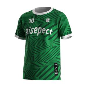 Uniforme de Fútbol Personalizado Transpirable de Diseño Moderno para Hombre, Conjunto de Dos Piezas de Camiseta y Pantalones Cortos Verdes para Jugadores - Product Image 3