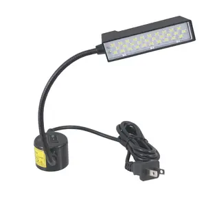 Luz de máquina de costura, luz flexível 30led de braço do pescoço de cisne, luz de trabalho com base de montagem magnética, luz led multifuncional para leitura