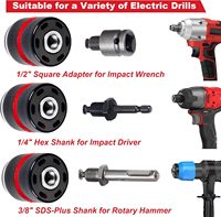 Mandrin de perçage sans clé 1,5-13 mm, auto-serrant, pneumatique, tige droite 3/8 ", hexagonal 1/4 ", SDS PLUS, en acier et alliage d'aluminium, haute précision