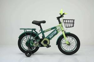 Bicicletta per bambini 16 pollici con telaio in acciaio, ruote da allenamento, cestino in metallo, freno a contropedale, per 3-6 anni, uso esterno - Product Image 1